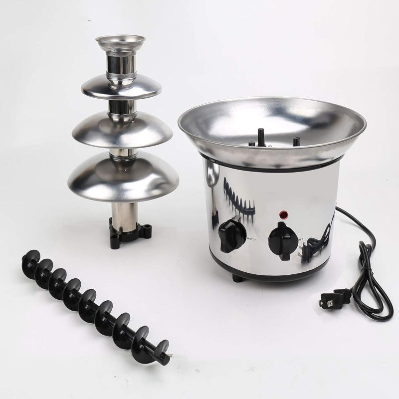 Comprar Fuente De Chocolate En Acero 4 Niveles en Electroshopy - Ángulo 3